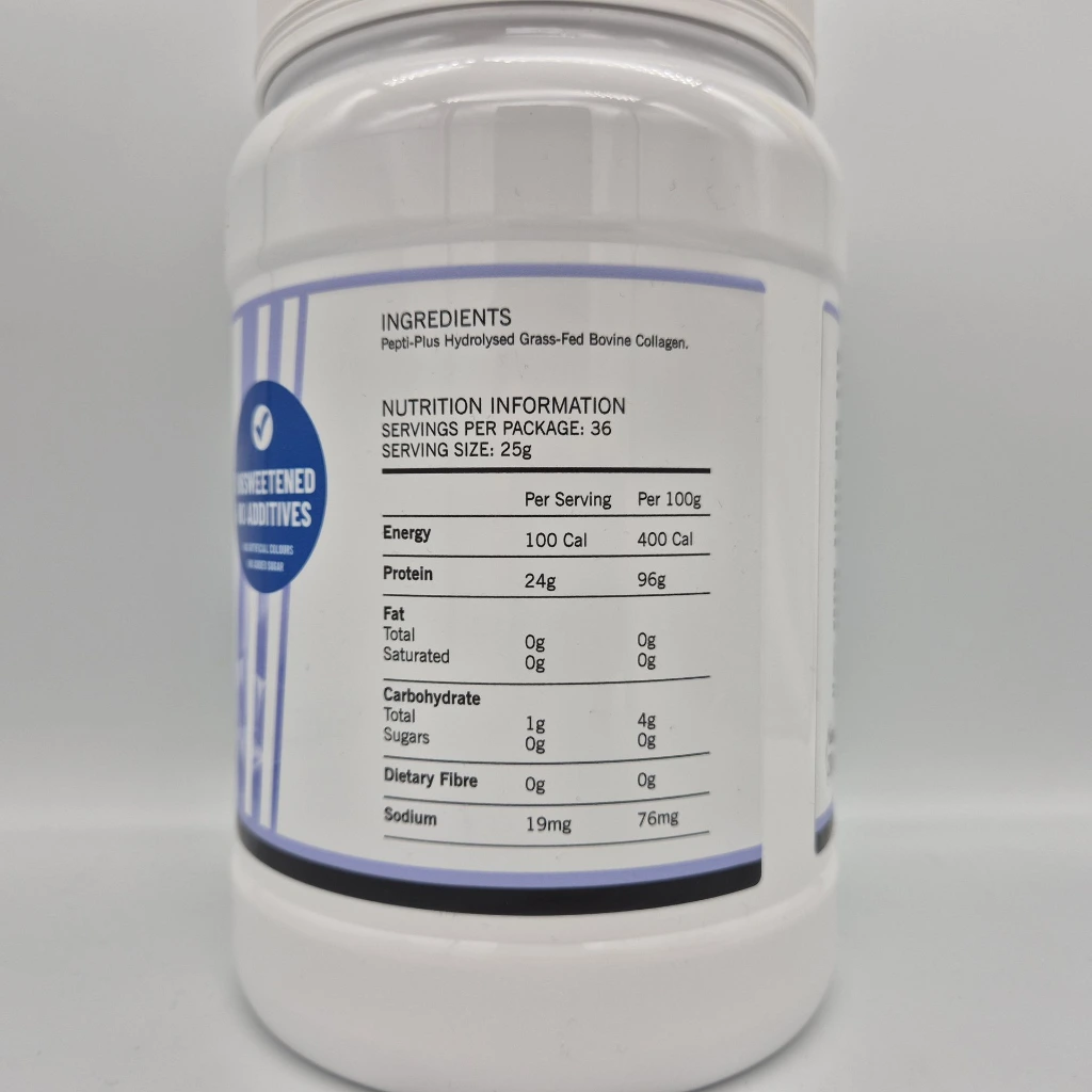Collagen peptide protein supplement nutritional information 900g
