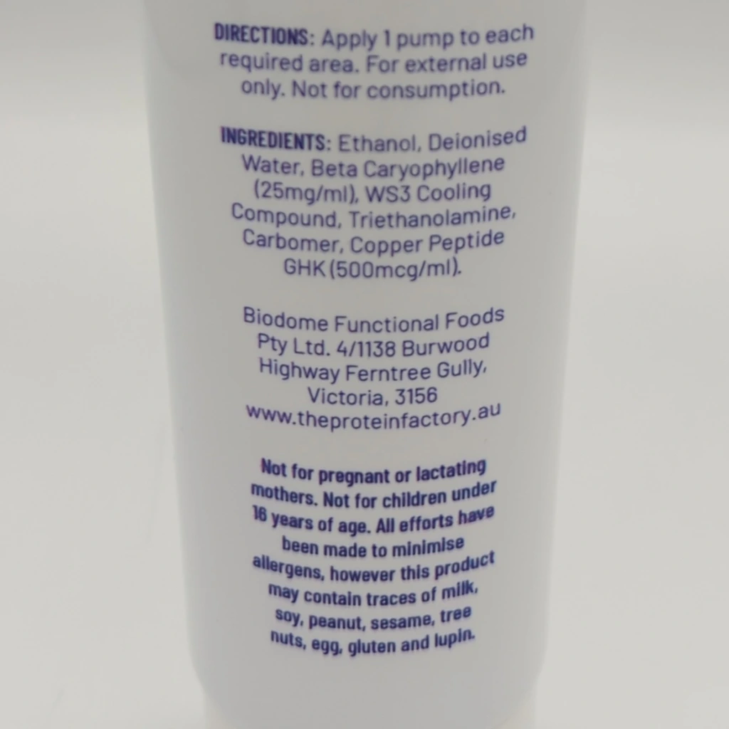 Cupraplex GHK Gel 200ml directions.webp